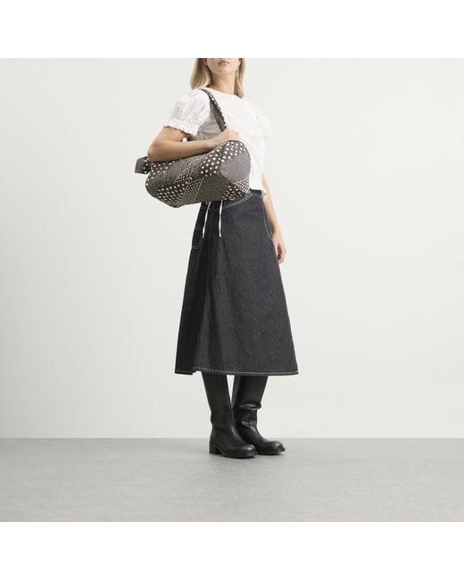 Damson Madder Black Quilted Weekender Bag