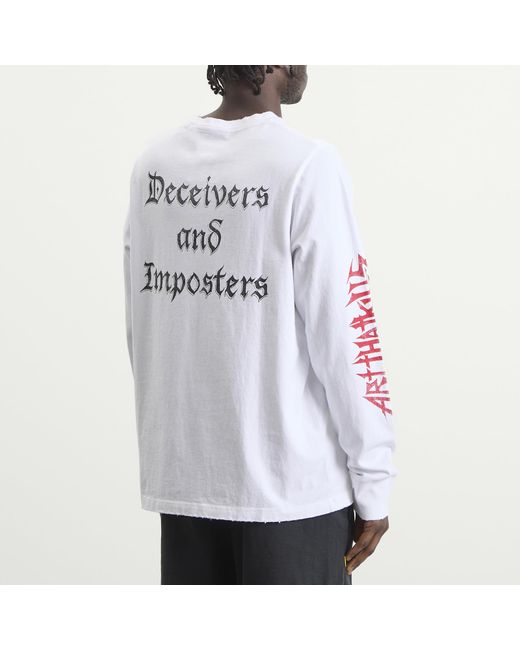 GALLERY DEPT. White The World Is Ours Long Sleeve T-Shirt for men