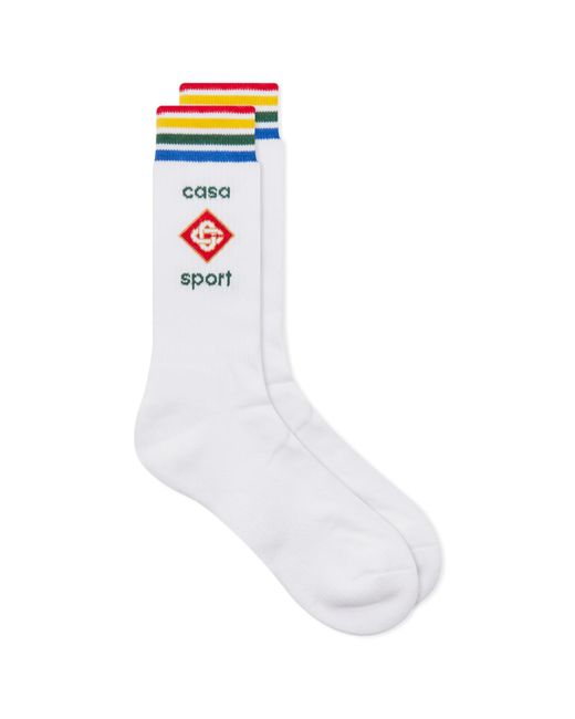 Casablancabrand White Casa Sport Socks for men