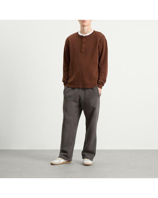 Les Tien Gray Heavyweight Oil Washed Classic Pant for men
