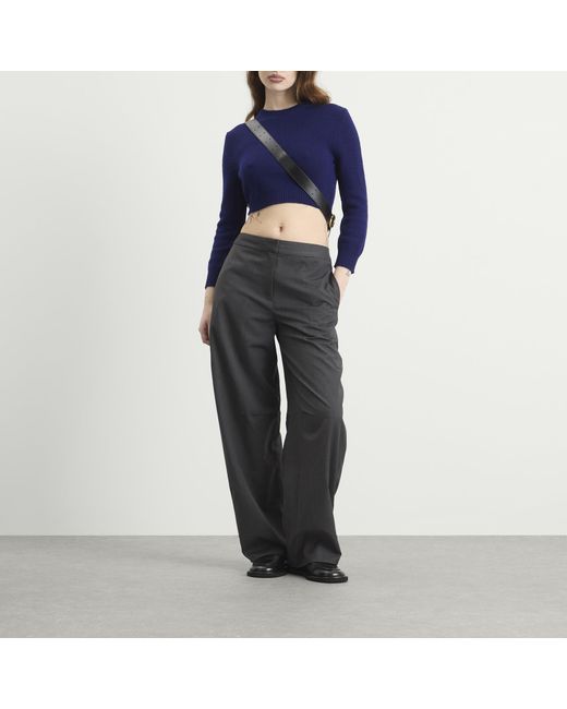 Jil Sander Blue Crew Neck Jumper