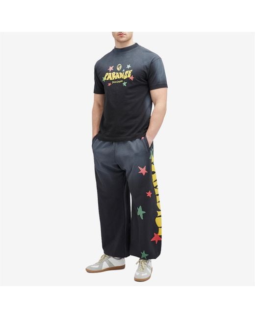 Palm Angels Blue Paradise Palm Sweat Pants for men