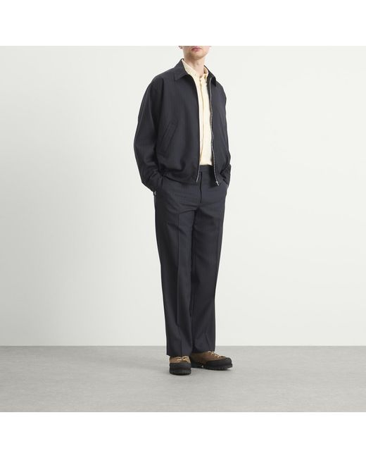 Kaptain Sunshine Black Shadow Stripe Blouson for men