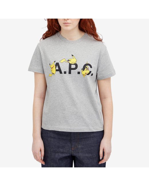 A.P.C. Gray Pokémon Pikachu T-Shirt
