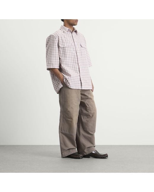 Willy Chavarria Brown Check Corcoran Shirt for men