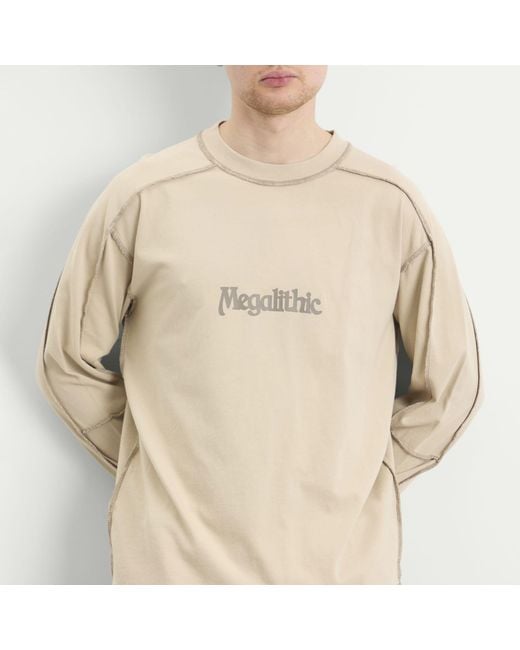 KA_YO_Prototype Natural Heavyweight Longsleeve Graphic T-Shirt for men