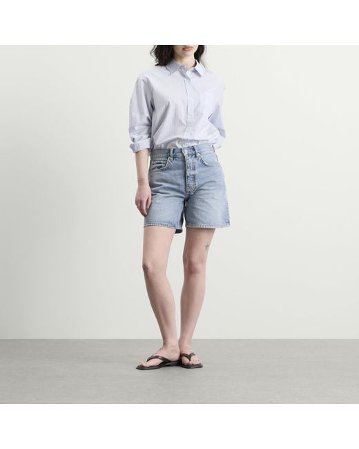 Anine Bing Blue Delaney Shorts
