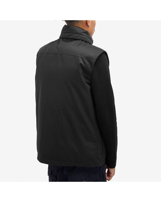Stone Island Black Ghost Twill Wool-Tc Down Vest for men