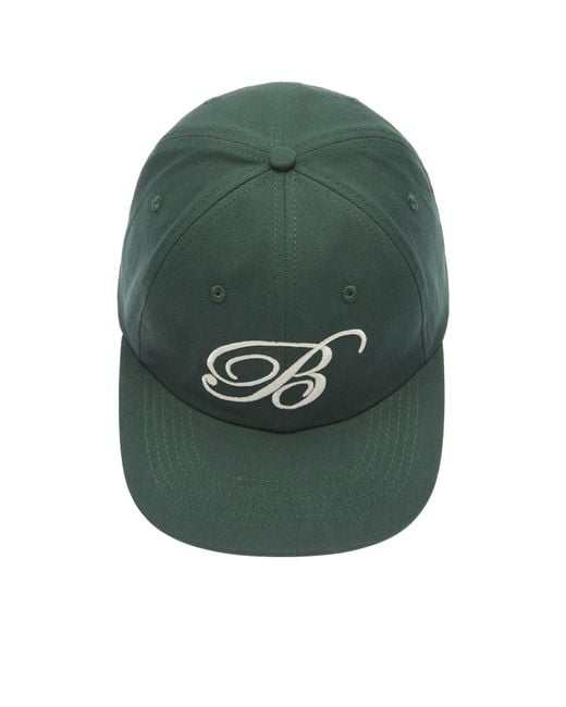 BOUND Green Script Embroidered 6 Panel Cap for men