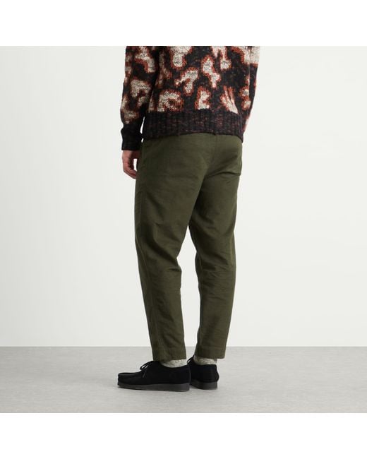 Folk Green Drawcord Assembly Pant for men