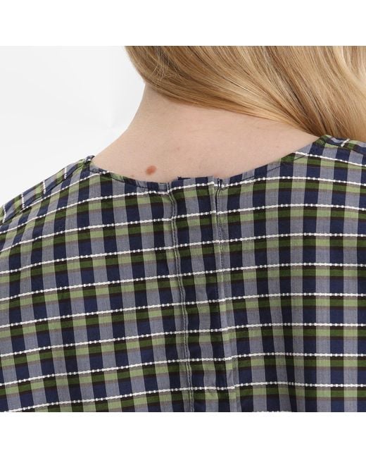 A.P.C. Black Malorie Check Short Sleeve Top