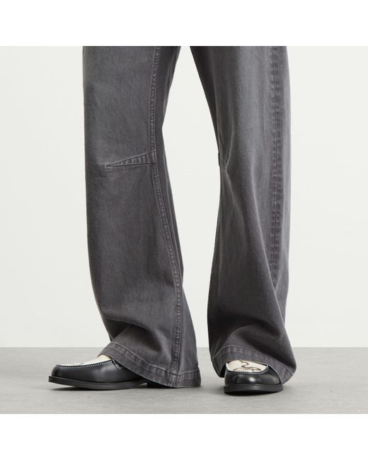 Duke & Dexter Black Wilde Snake Penny Loafer for men