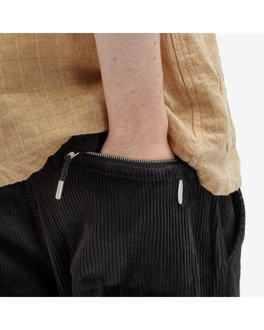 Folk Black Corduroy Signal Pants for men