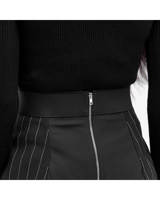 Dolce & Gabbana Black Striped Hot Pants