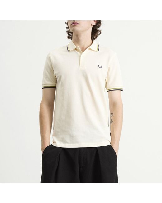 Fred Perry Natural Twin Tipped Polo Shirt for men