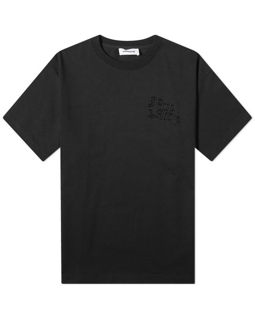 Soulland Black Kai Beaded Logo T-Shirt for men