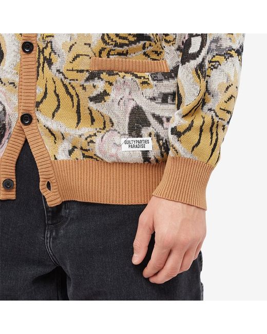 Wacko Maria X Time Lehi Type 2 Jacquard Cardigan in Brown for Men