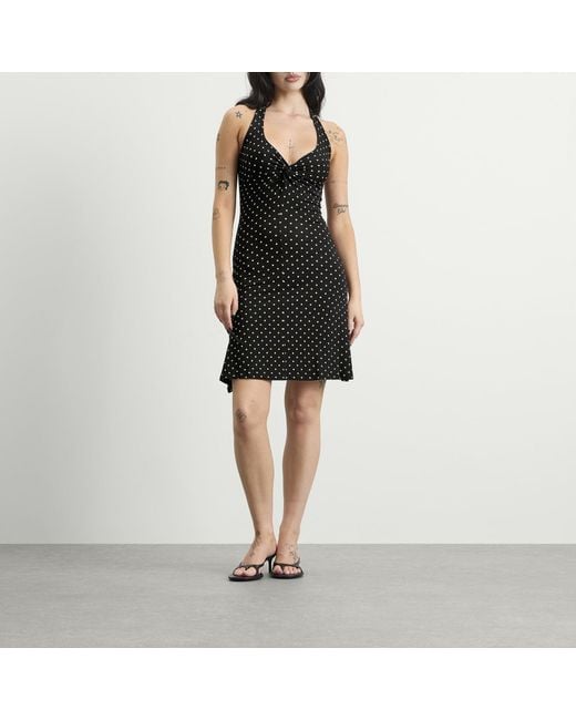 Fruity Booty Black Twist Halter Dress