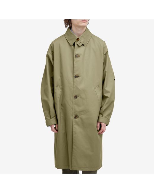 Comme des Garçons Green Nylon Garardine Trench Coat for men