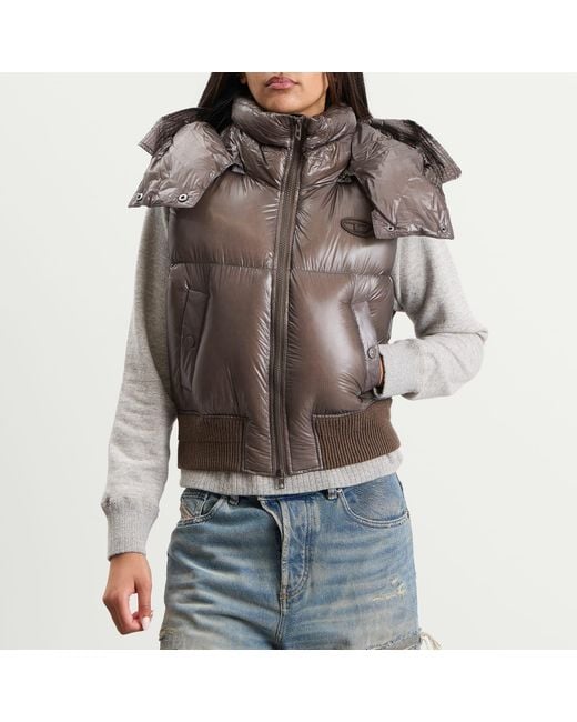 DIESEL Brown Padded Gilet