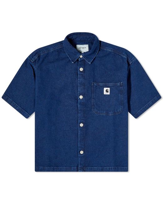 Carhartt WIP Blue Lovilia Short Sleeve Denim Shirt