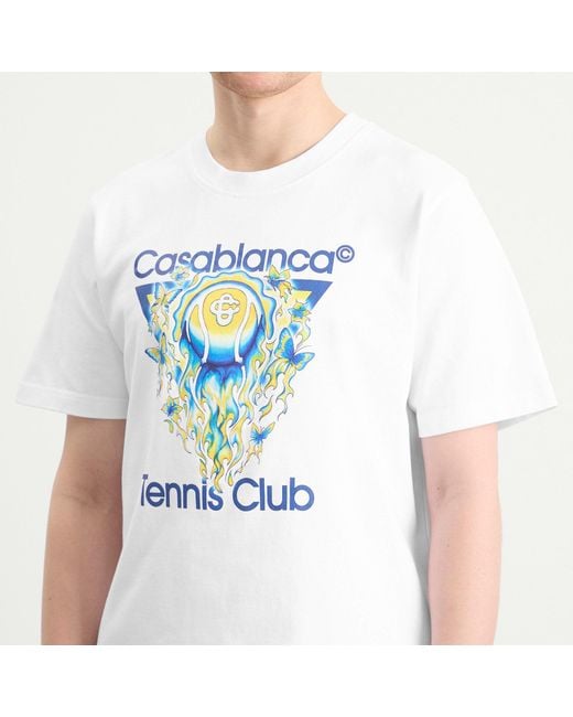 Casablanca Blue Tennis Club Icon Classic T-Shirt for men