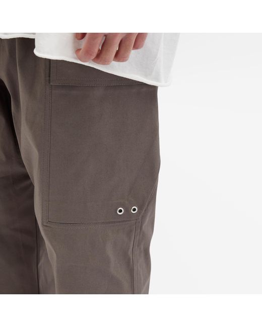 Rick Owens Gray Cargo Cropped Pants for men
