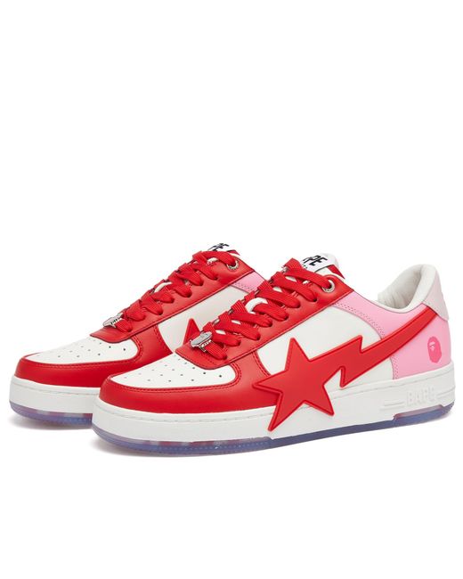 A Bathing Ape Red Bape Sta Os Sneaker for men