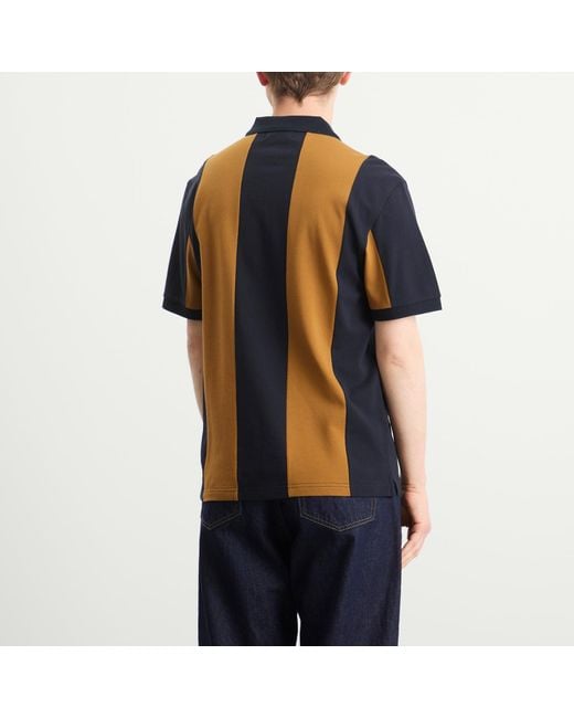 Fred Perry Black Meyba Cut And Sew Polo Shirt for men