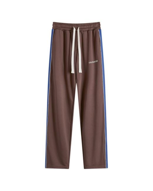 Cole Buxton Brown Contrast Tape Track Pant for men