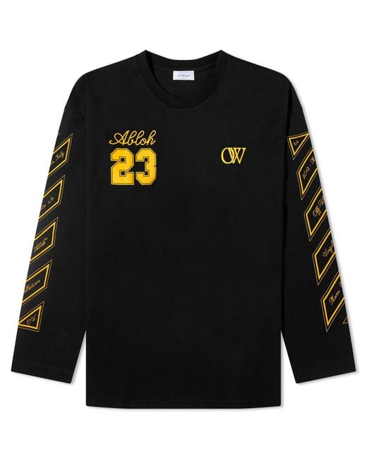 Off White c o Virgil Abloh Off 23 Abloh Long Sleeve T Shirt in Blue for Men Lyst