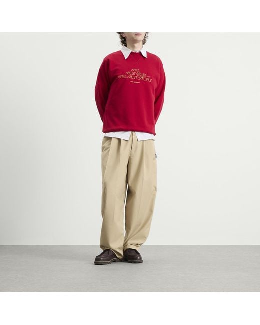 Drole de Monsieur Red Drole De Monsieur The Best Club Script Logo Sweatshirt for men