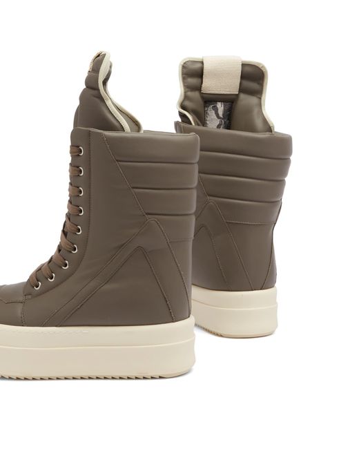 Rick Owens Brown Leather Geobasket Sneakers for men