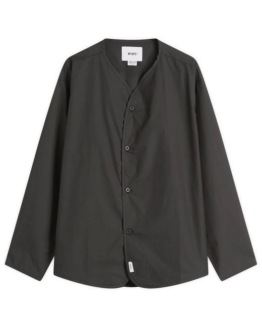 WTAPS Scout 01 Broadcloth Collarless Shirt in Black for Men | Lyst
