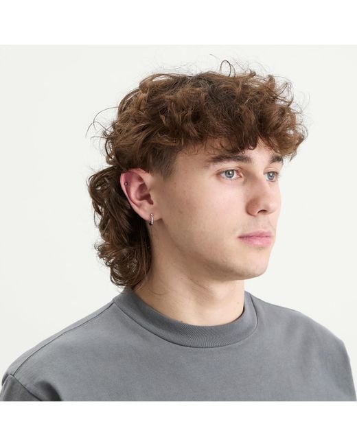 Tom Wood Metallic Frame Hoop Earrings