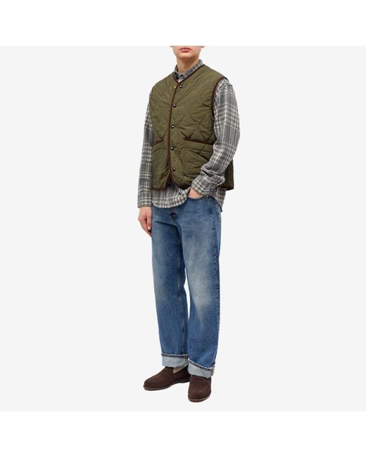 Drake's Quilted Vest in Green for Men Lyst
