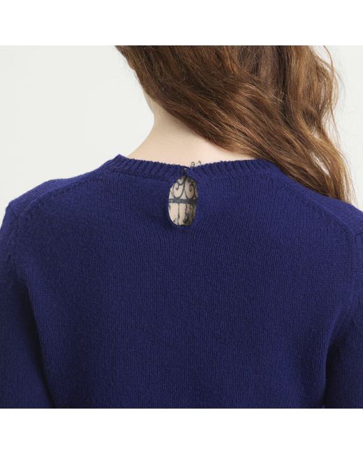 Jil Sander Blue Crew Neck Jumper