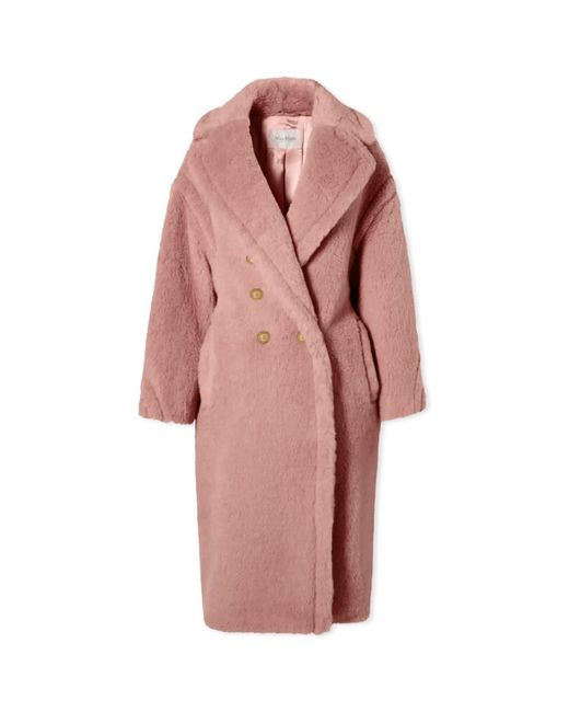 Max Mara Pink Maxi Teddy Coat