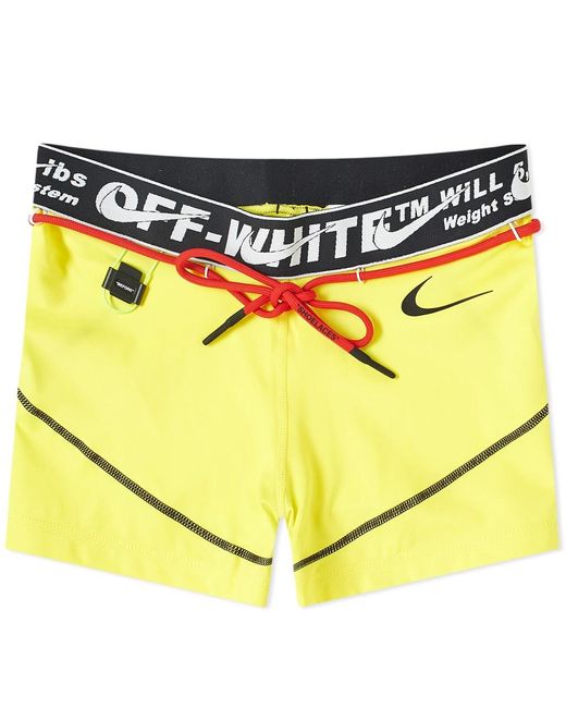 Nike X Off-white Running Short W in Yellow | Lyst Australia