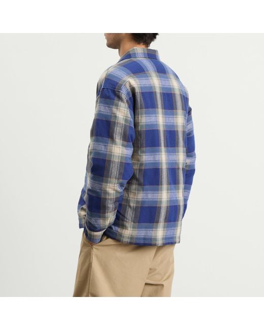 Visvim Blue Keesey Check Down Shirt Jacket for men