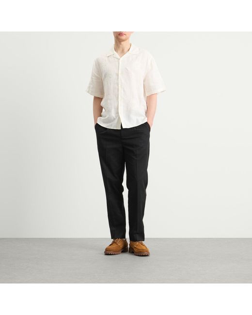 Wax London White Didcot Chunky Flower Vacation Shirt for men