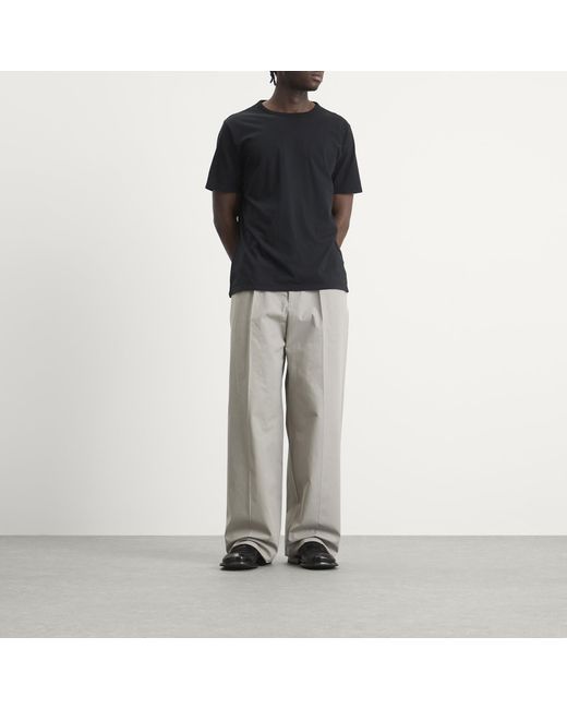 Jil Sander Gray Cotton Pleated Trouser for men