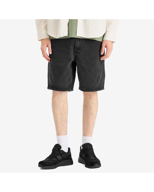 Aape By A Bathing Ape Black Aape Loose Fit Denim Shorts for men