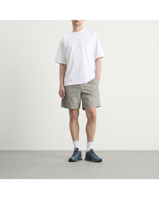 Goldwin Gray Nylon Shorts for men