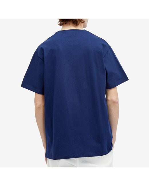 Gucci Blue Logo-print Crewneck Cotton-jersey T-shirt X for men