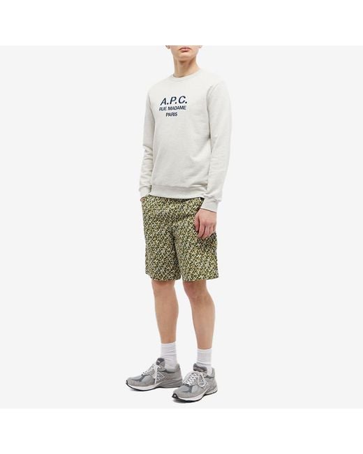 A.P.C. Green X Liberty Barry Shorts for men