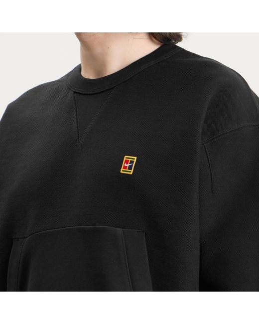 Nike Black Club Rules Fleece Crew Sweatshirt for men