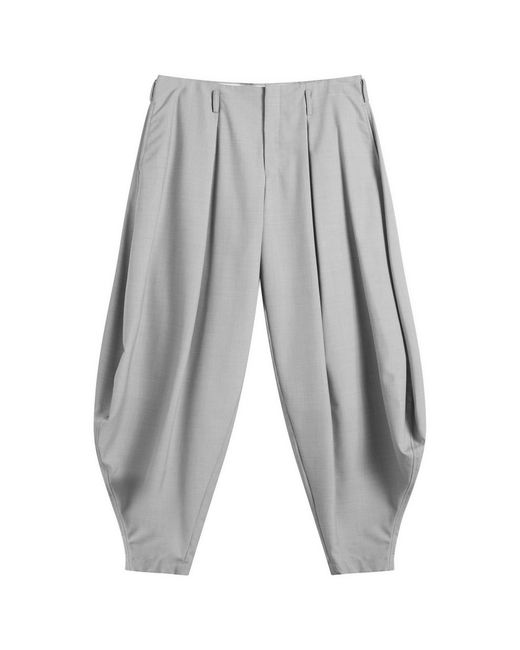 Comme des Garçons Gray Cuffed Structure Shorts for men