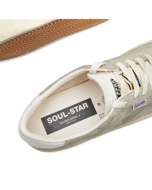 Golden Goose Deluxe Brand White Soul Star Suede Sneakers for men