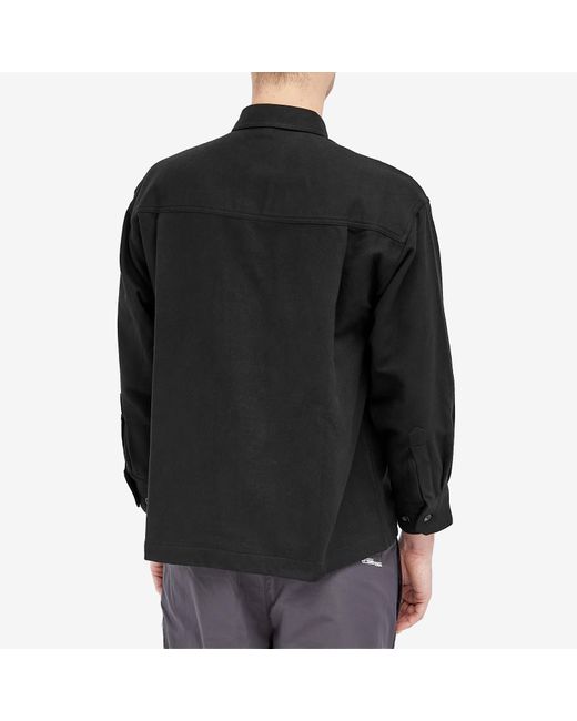 (w)taps Black 11 Cotton Overshirt for men